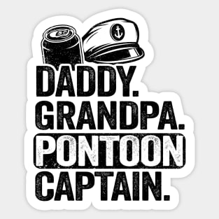 Daddy Grandpa Pontoon Captain Funny Pontoon Sticker